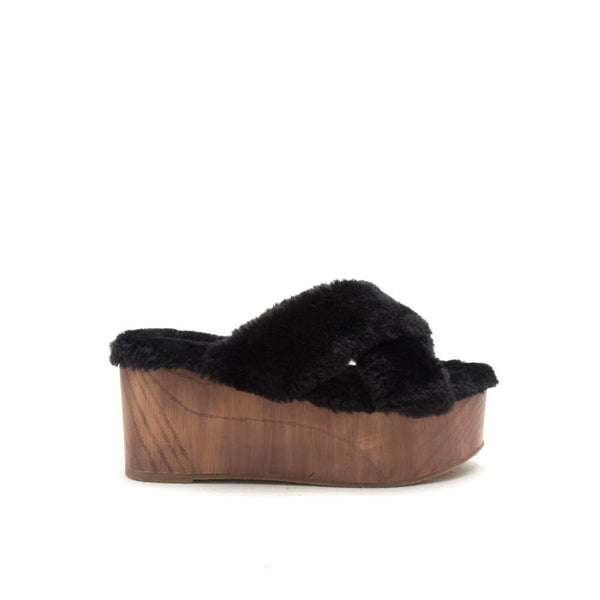 Fuzzy Feelings Platform Sandal