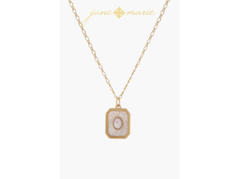 Jane Marie Circle Rhinestone Necklace with Matching Studs