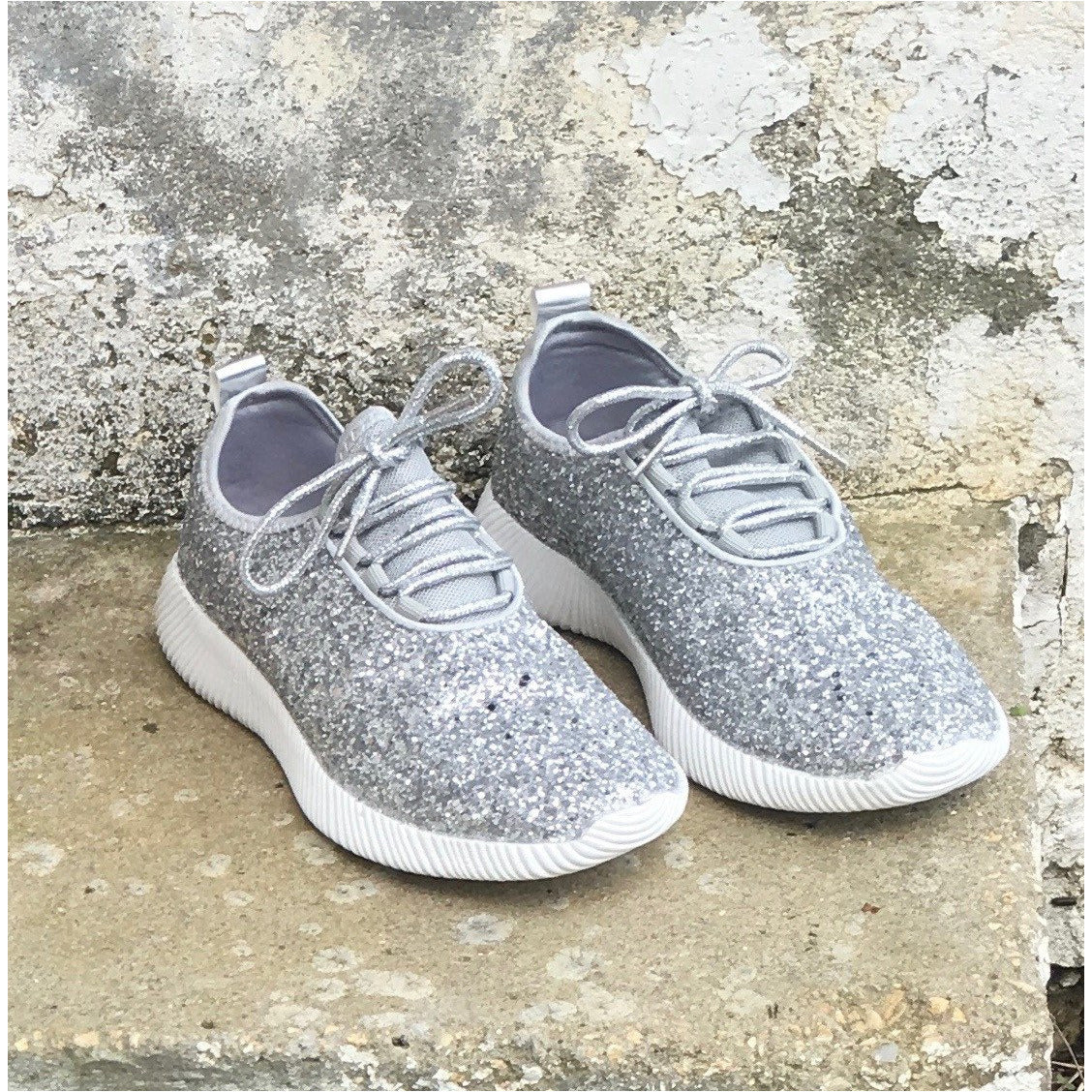 Women's Glitter Tennis Sneakers Floral Dressy Sparkly Sneakers Wedding  Bridal Shiny Sequin Shoe Fashion Purple Casual Shoes Flat