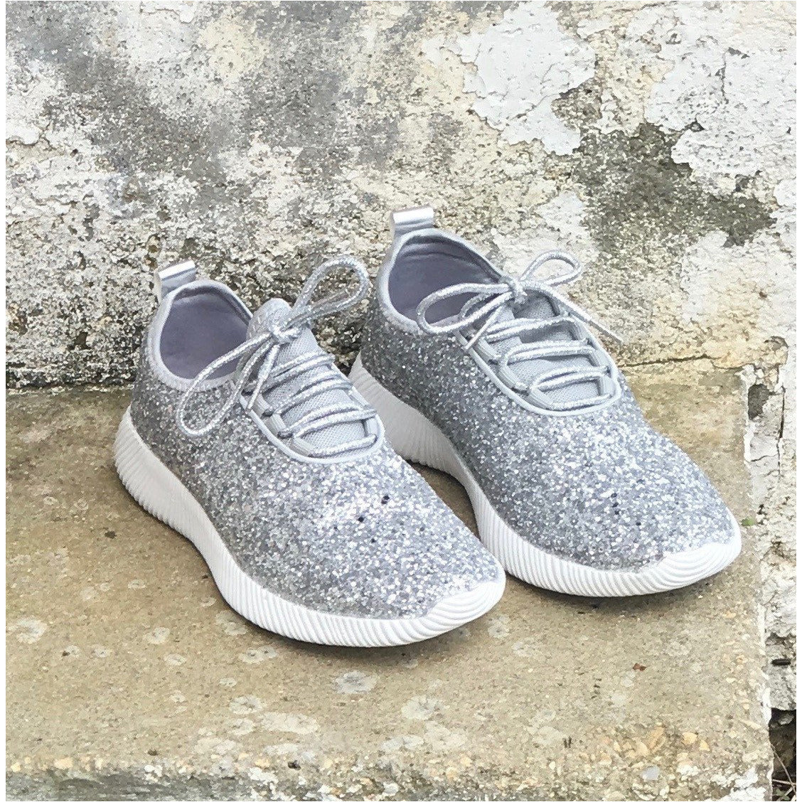 The Queen Tennis Shoes: Sparkly Slip on Tennis Shoes 11