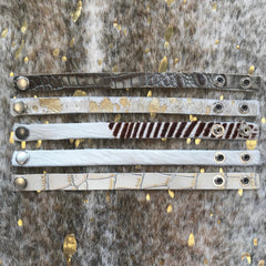Cowhide, Leather Mini Cuff