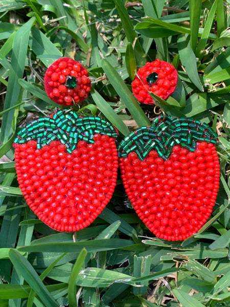 Big Strawberry Earrings