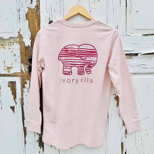 Ivory Ella Striped Elephant T-Shirt