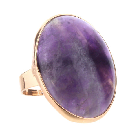 Jane Marie Amethyst Oval Stone Ring