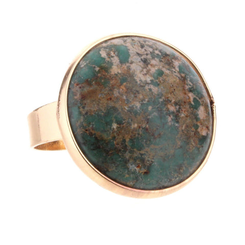 Jane Marie Turquoise & Brown Stone Ring