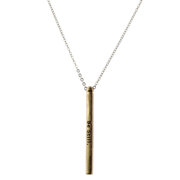 Jane Marie Gold Bar on Gold Chain Necklace