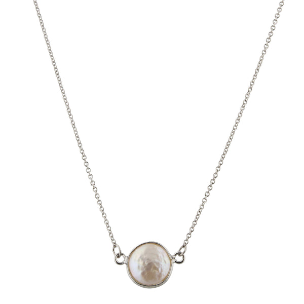 Jane Marie Silver with Circle Pearl Necklace