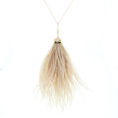 Jane Marie Feather Tassel with Clear Bead Accent