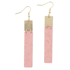 Jane Marie Cork Rectangle Earrings