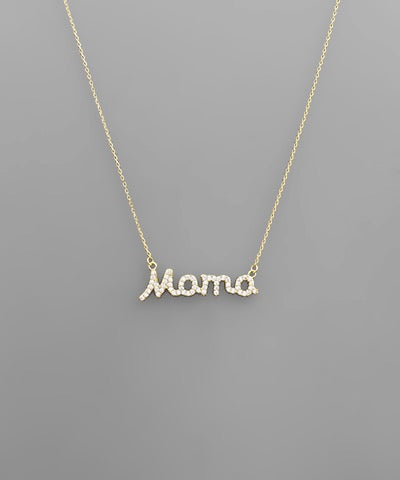 Pave' Mama Necklace