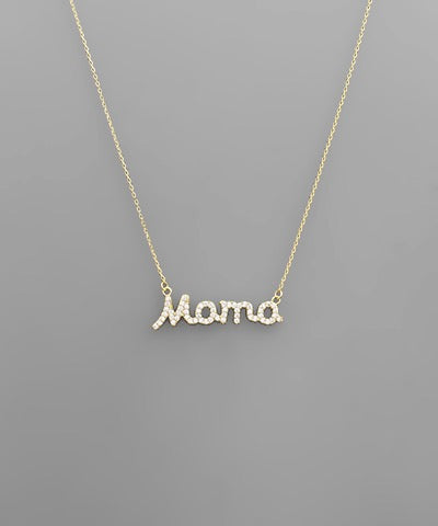 Pave' Mama Necklace