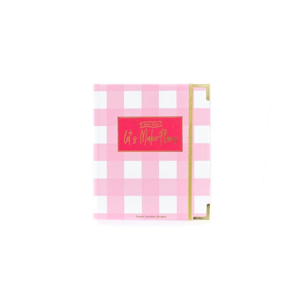 2019-2020 Pink Check Small 17 Month Planner