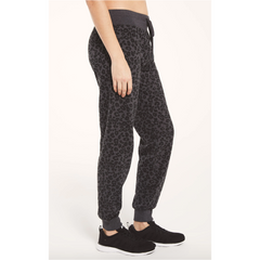 Z Supply Ava Leopard Jogger in Black