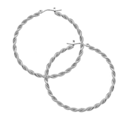 Susan Shaw Twisted Silver Hoops