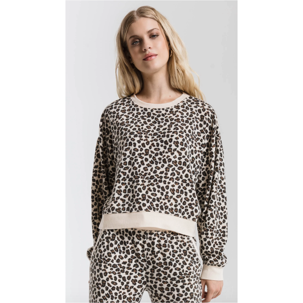Z Supply The Brushed Leopard Pullover A Little Bird Boutique