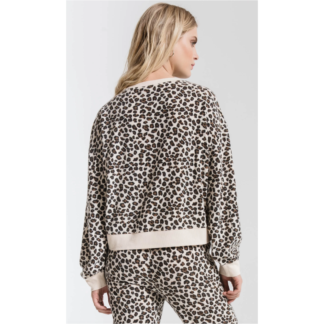Z supply leopard sweatshirt on sale