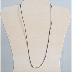 Dot and Dash Necklace in Grey