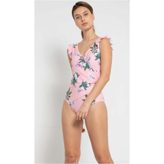 Floral Ruffle One Piece Swimsuit