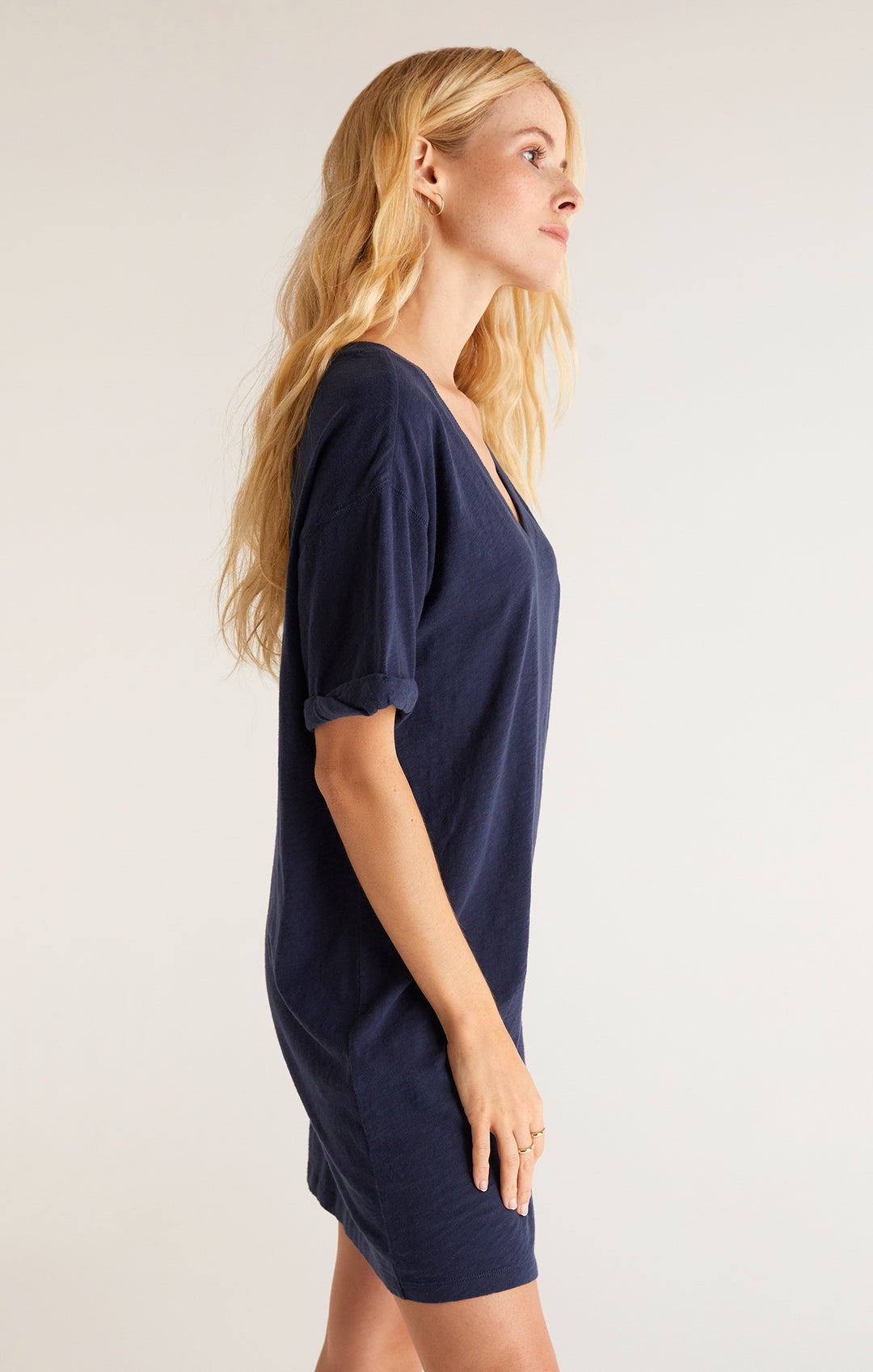 short sleeve v neck t shirt dress ASOS Design - V-Neck Fitted T-Shirt Dress - Women - Polyester - S