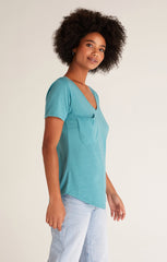 Z Supply Pocket Tee in Cabana Teal