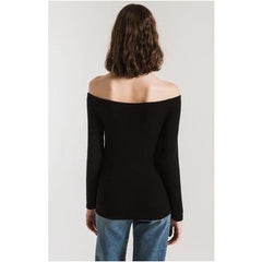 Z Supply Long Sleeve Off The Shoulder Top