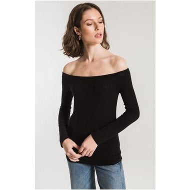 Z Supply Long Sleeve Off The Shoulder Top