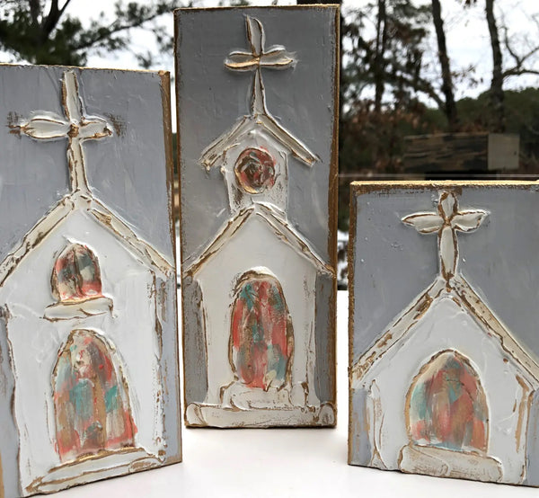 Stainglass Window Church Wood Blocks