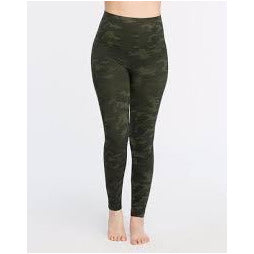 Spanx Look At Me Now Leggings in Green Camo