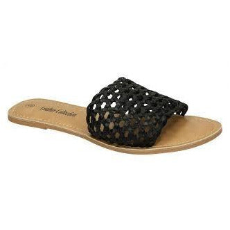 Tangled Web Sandals in Black