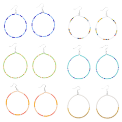 Aza Beaded Hoop Earrings