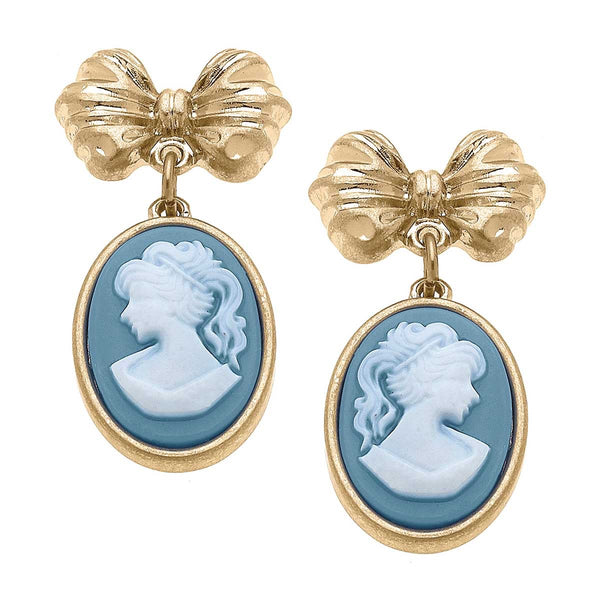 Charley Cameo and Bow Earrings