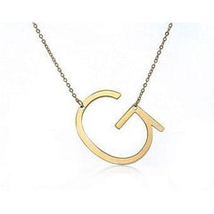 Large Initial Necklace