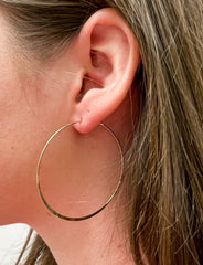 Thin Line Hoop Earrings-Gold and Silver