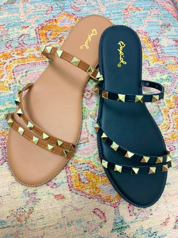 Alexandra Studded Sandals - Two Colors