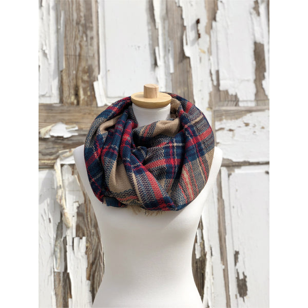 Oversized Plaid Blanket Scarves