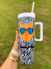 Tiger Love Tumbler with Straw