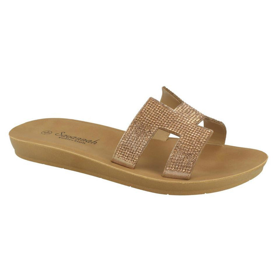Savannah Sandals In Rose Gold