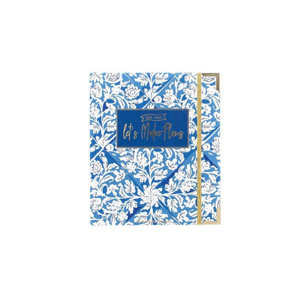 2019-2020 Blue Floral Small 17 Month Planner